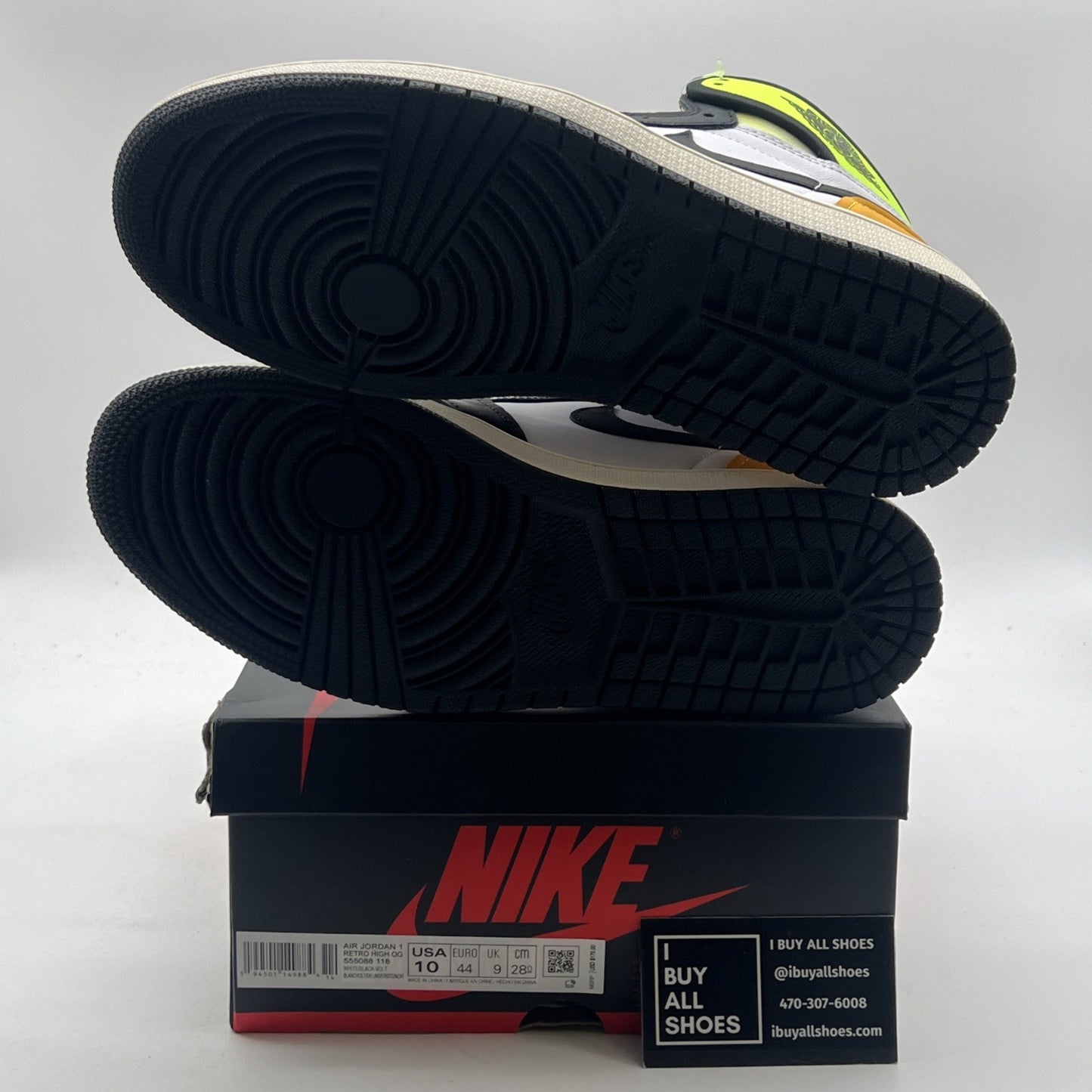 Size 10 - Air Jordan 1 Retro High OG Volt (555088-118)