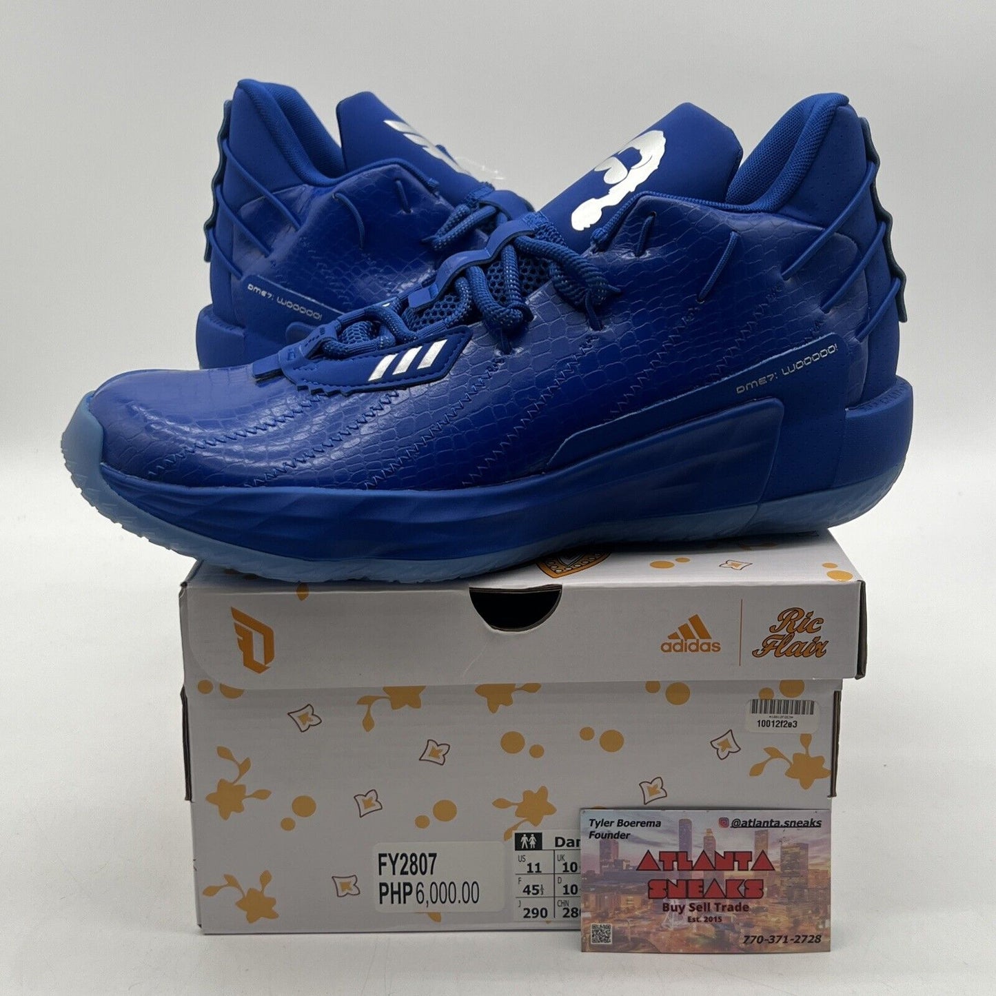 Size 11 - adidas Ric Flair x Dame 7 Royal Blue White (FY2807) Brand New