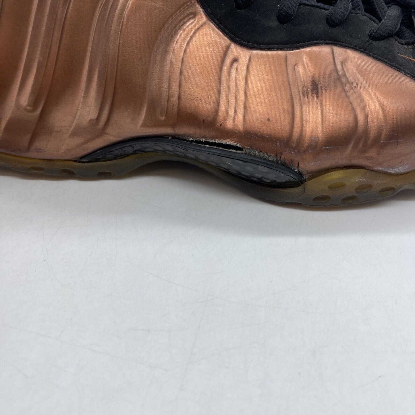 Size 11 - Nike Air Foamposite One Dirty Copper Leather Black Suede (314996-081)