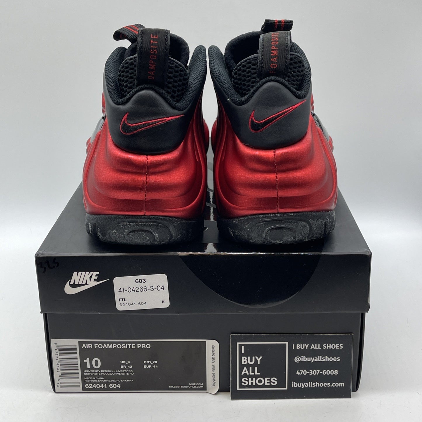 Size 10 - Nike Air Foamposite Pro University Red