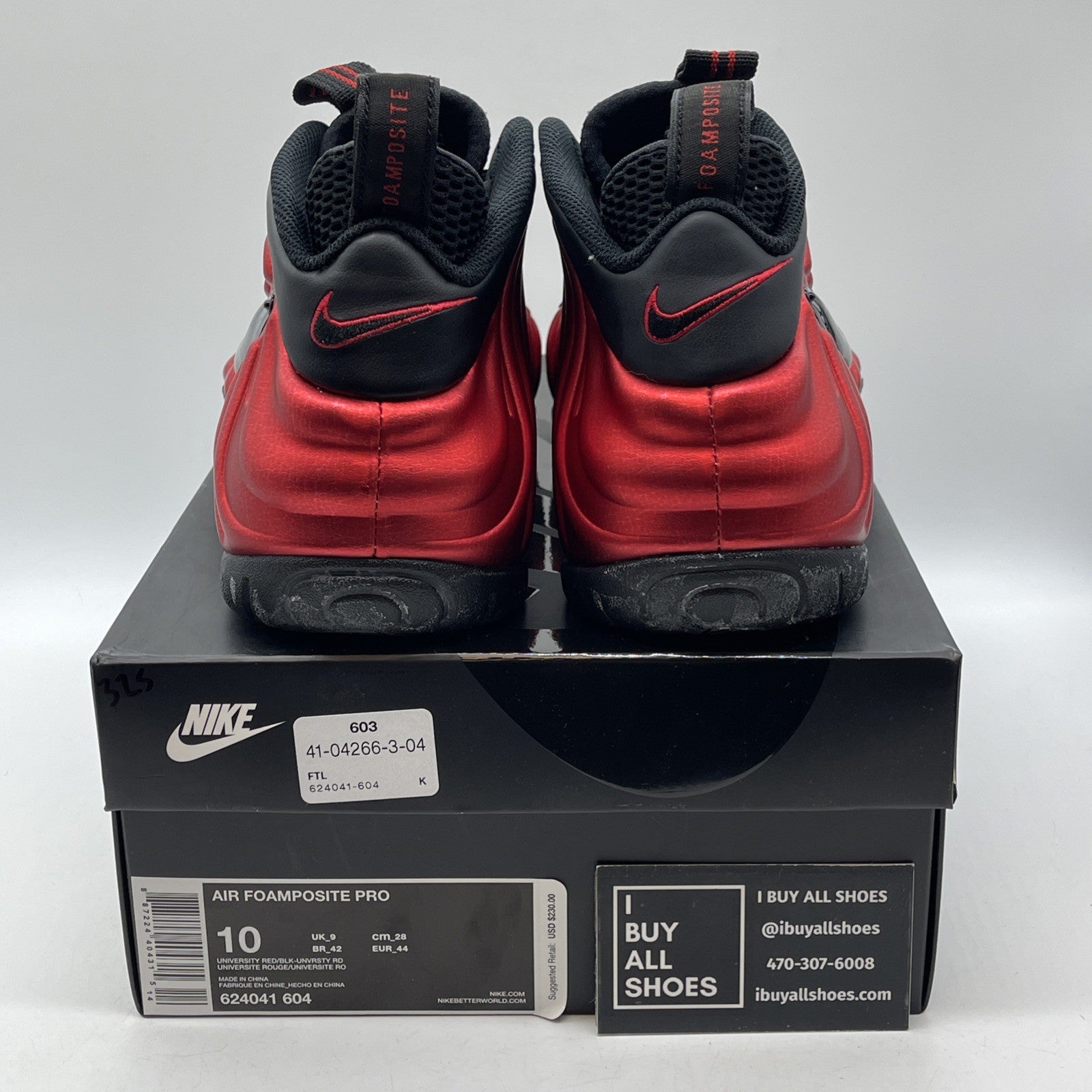 Size 10 - Nike Air Foamposite Pro University Red