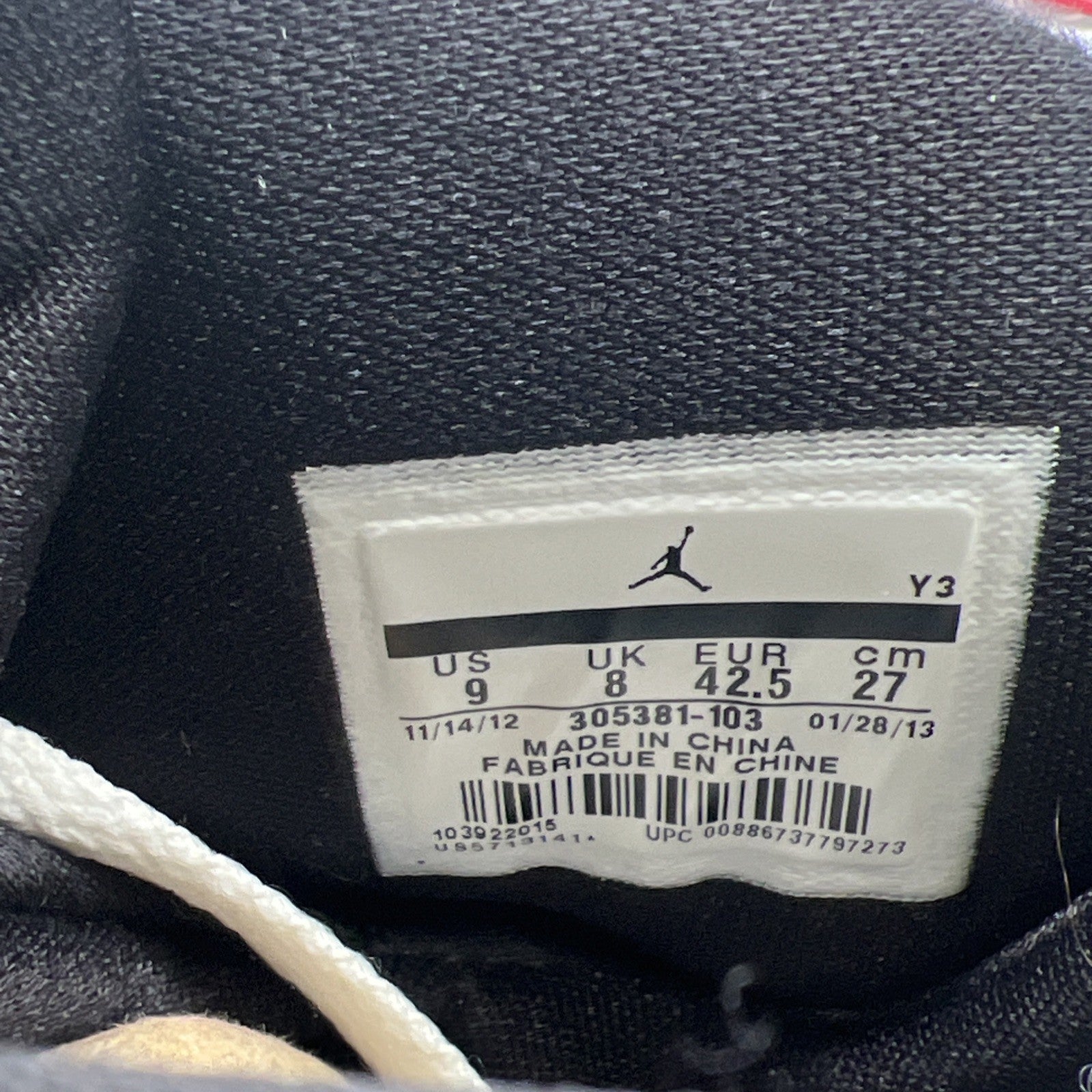 Size 9 - Air Jordan 8 Retro White 2013 (305381-103)
