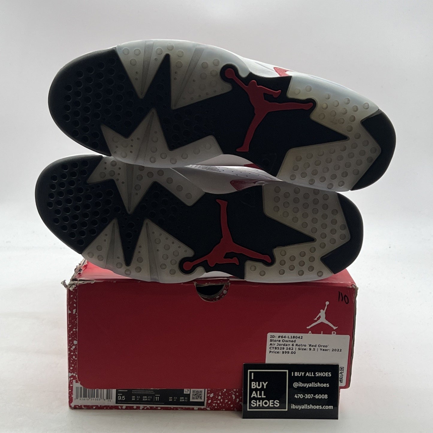 Size 9.5 - Air Jordan 6 White and University Red 2022 (CT8529-162)