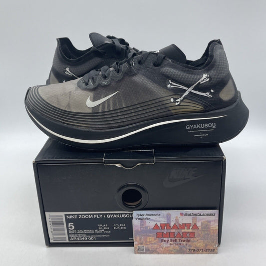 Size 5 - Nike Gyakusou x Zoom Fly SP Black White Suede Leather (AR4349-001)