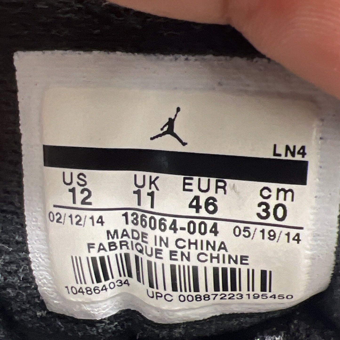 Size 12 - Air Jordan 3 Retro Wolf Grey Black Leather White (136064-004)