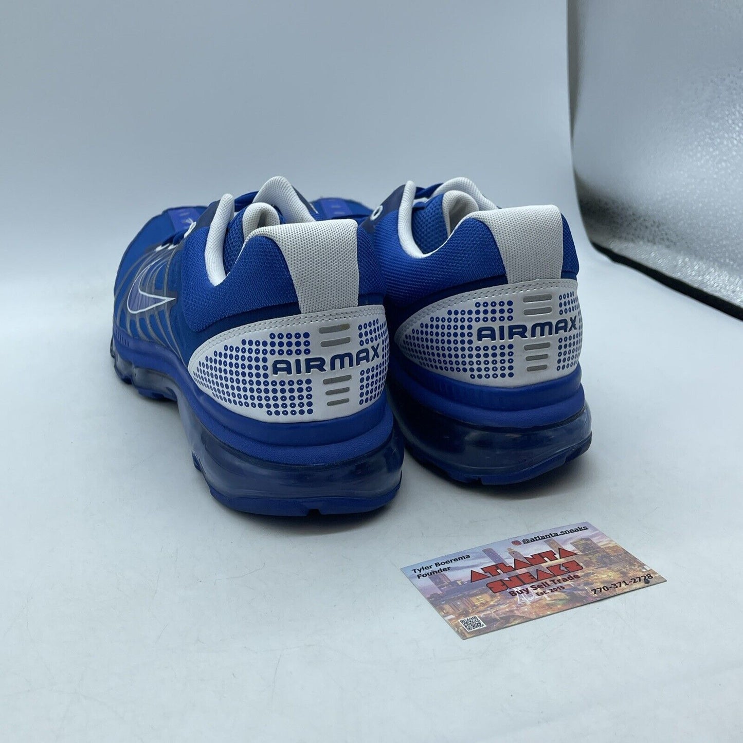 Size 11.5 - Nike Air Max+ 2009 Varsity Royal White Blue Suede (486978-400)