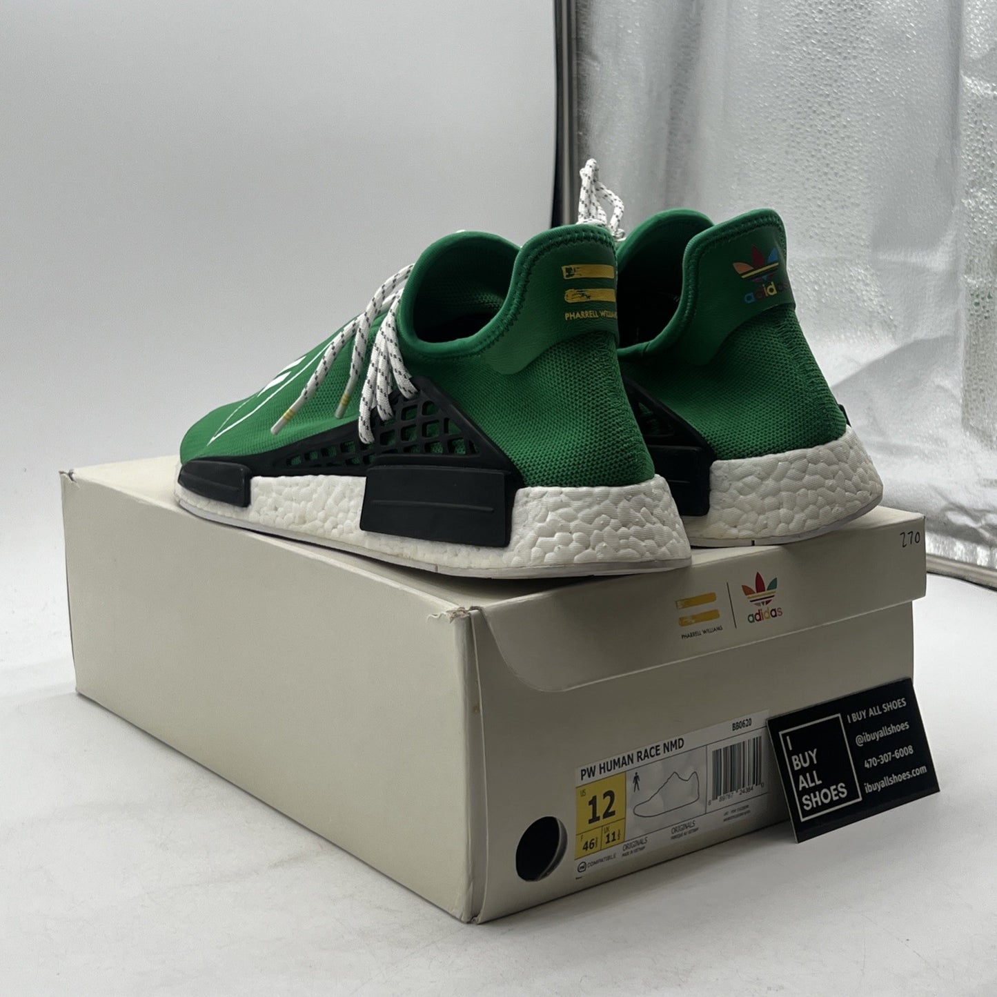 Size 12 - adidas Pharrell x NMD Human Race Green (BB0620)