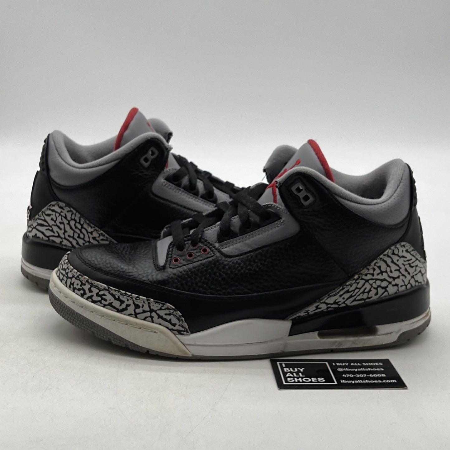 Size 10 - Air Jordan 3 Retro Black Cement release 2011 (136064-010)
