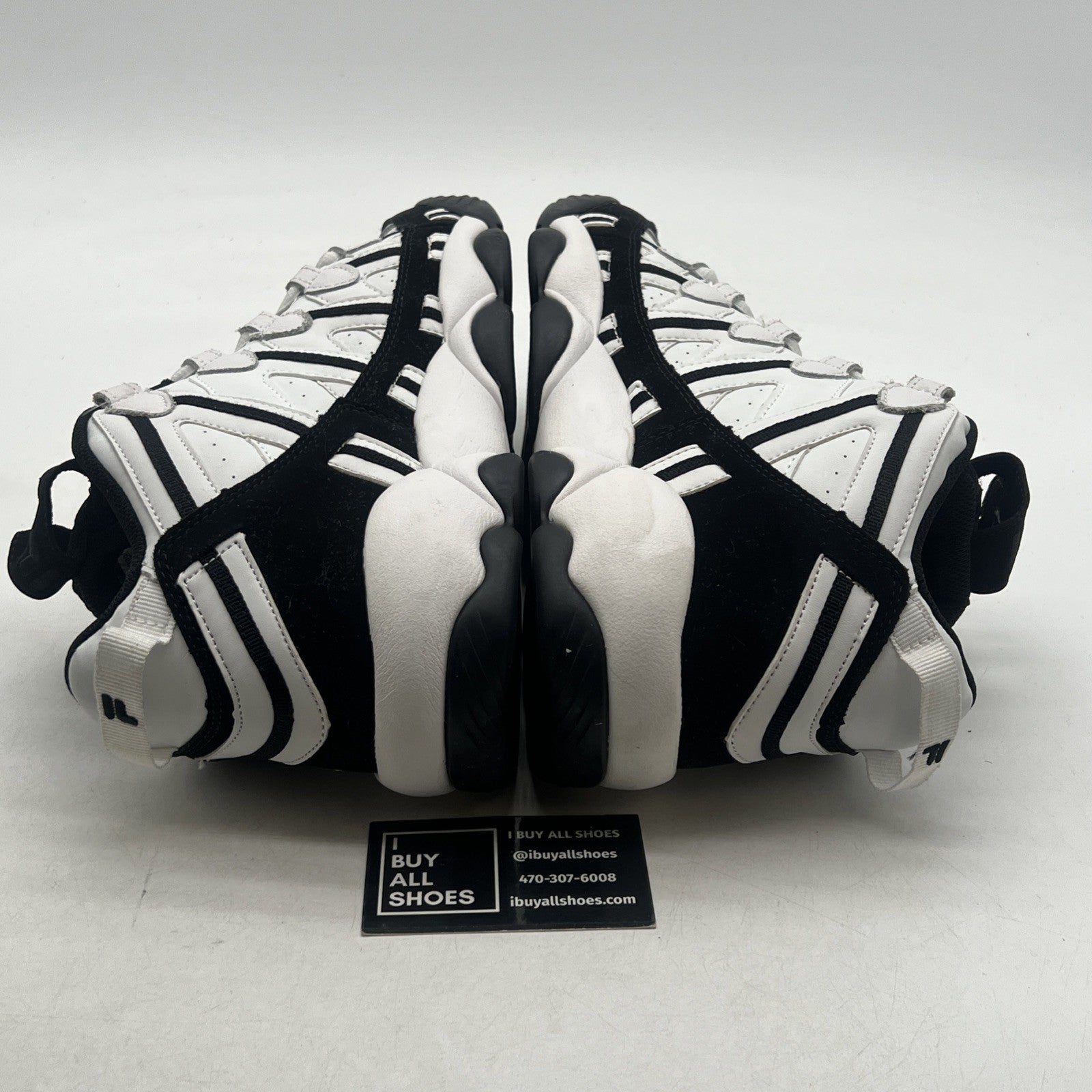 Size 11.5 - FILA SPAGHETTI WHITE BLACK BROOKLYN NETS (1VB90032-110)