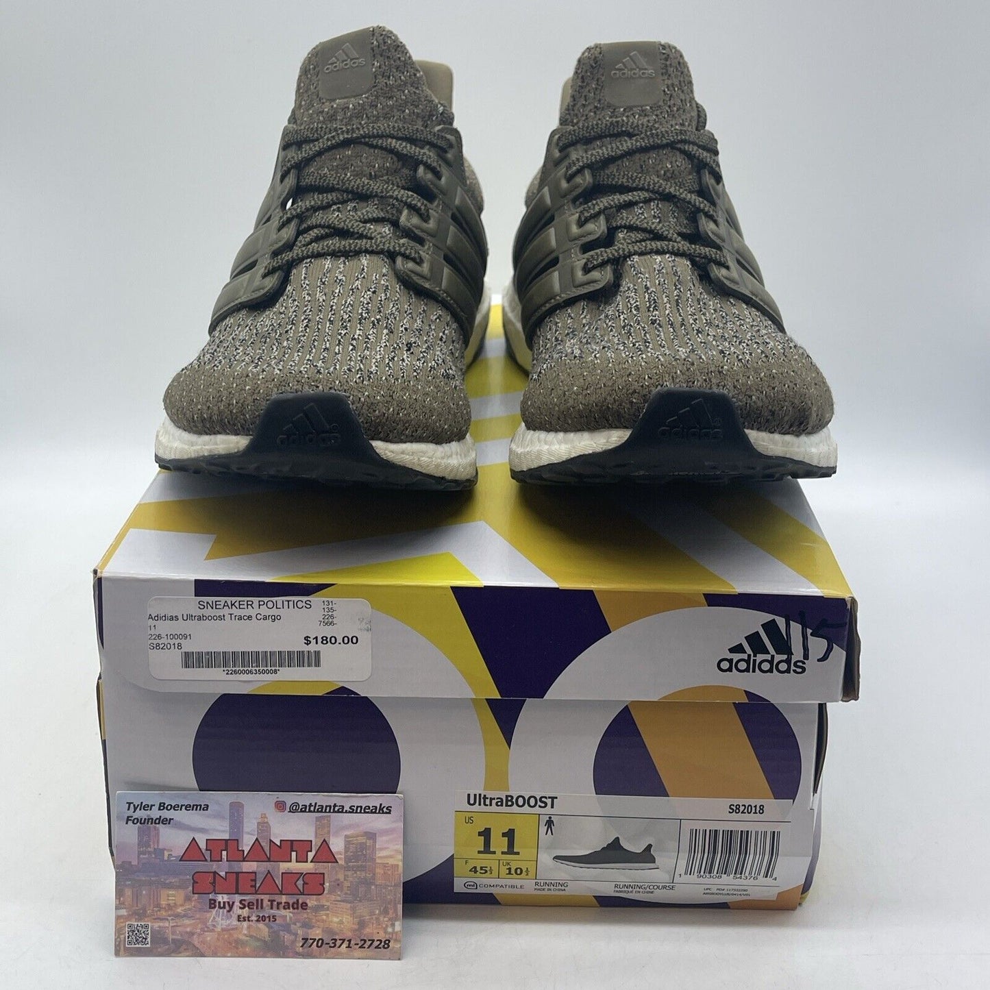 Size 11 - adidas UltraBoost 3.0 Trace Olive White (S82018)