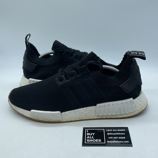 Size 12 - adidas NMD_R1 PK Black Gum White Suede Leather (BY1887)