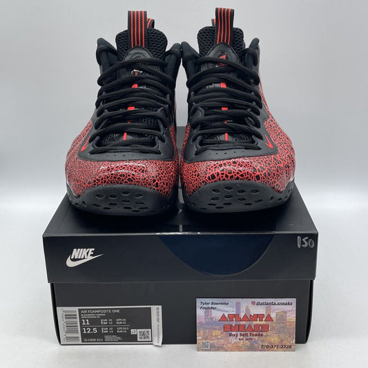 Size 11 - Nike Air Foamposite One Cracked Lava Black Suede (314996-014)