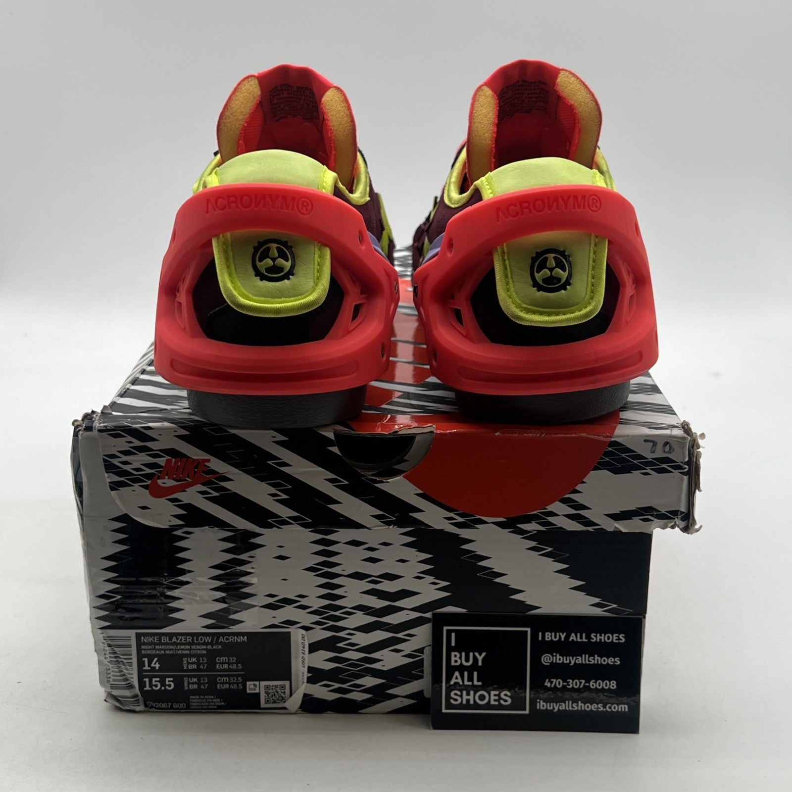 Size 14 - Nike Acronym x Blazer Low Night Maroon (DN2067-600)