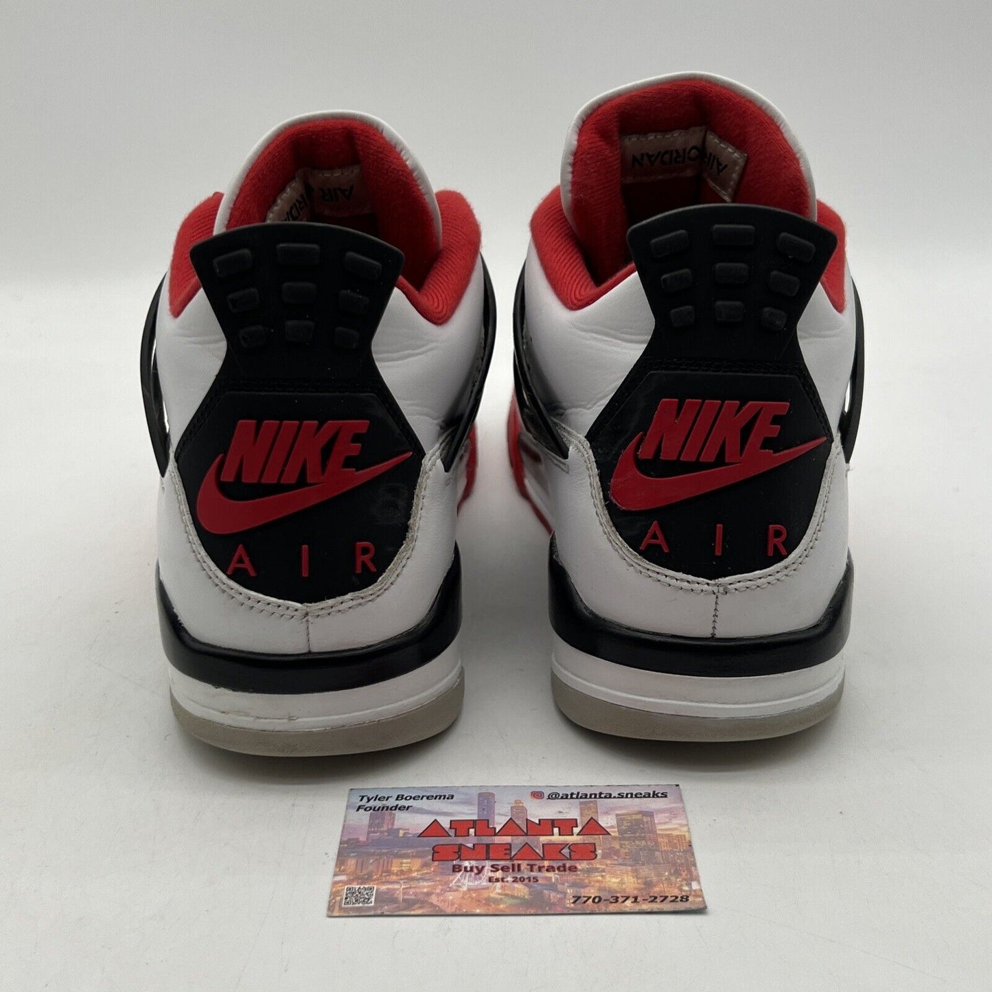 Size 12 - Jordan 4 Retro OG Mid Fire Red White Black Leather (DC7770-160)