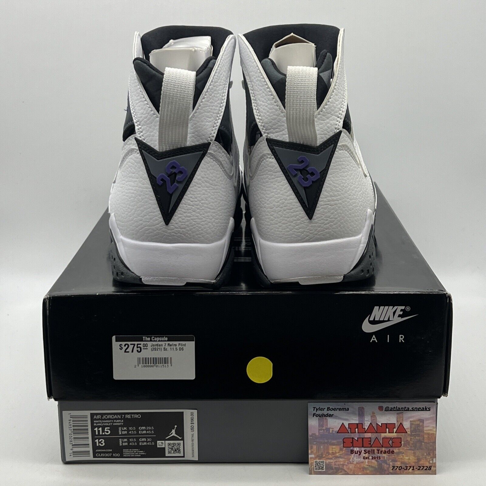 Size 11.5 - Air Jordan 7 Retro 2021 Flint White Grey Suede Leather (CU9307-100)