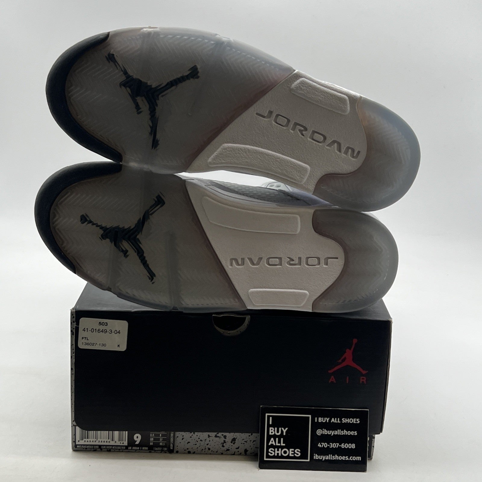 Size 9 - Air Jordan 5 Retro 2015 White Metallic (136027-130)