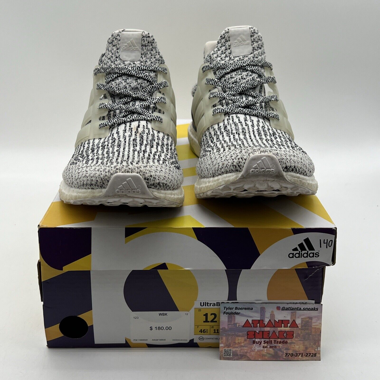 Size 12 - adidas UltraBoost 3.0 Oreo Black White (S80636)