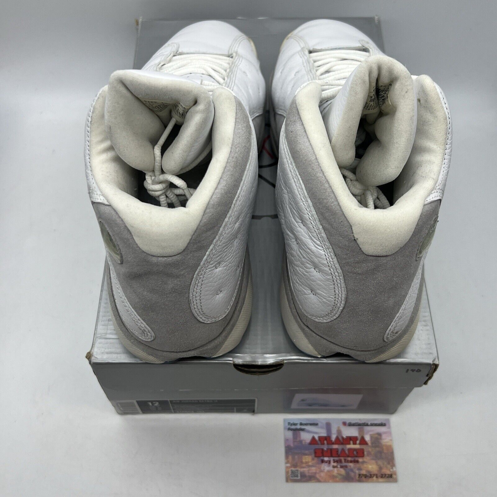 Size 12 - Air Jordan 13 Retro Neutral Grey White Leather Suede (310004-103)