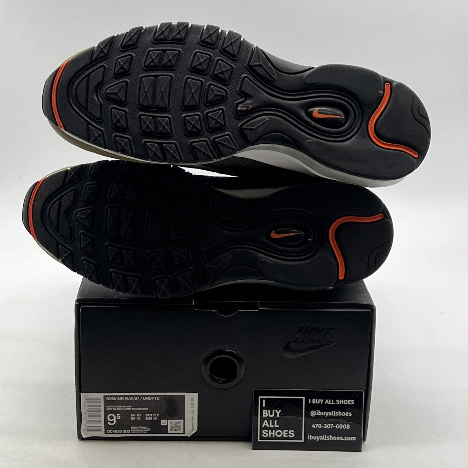 Size 9.5 - Nike Undefeated x Air Max 97 Militia Green (DC4830-300)