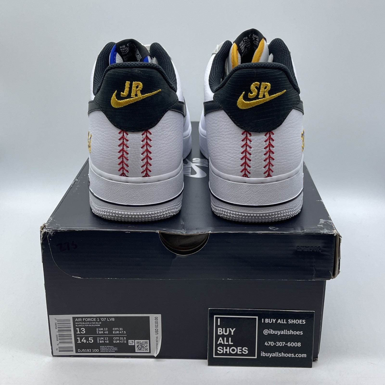Size 13 - Nike Ken Griffey Jr. x Air Force 1 '07 LV8 Jr. & Sr. (DJ5192-100)