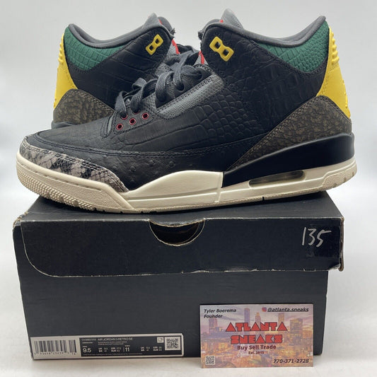 Size 9 - Air Jordan 3 Retro SE Animal Instinct 2.0 Black Grey (CV3583-003)