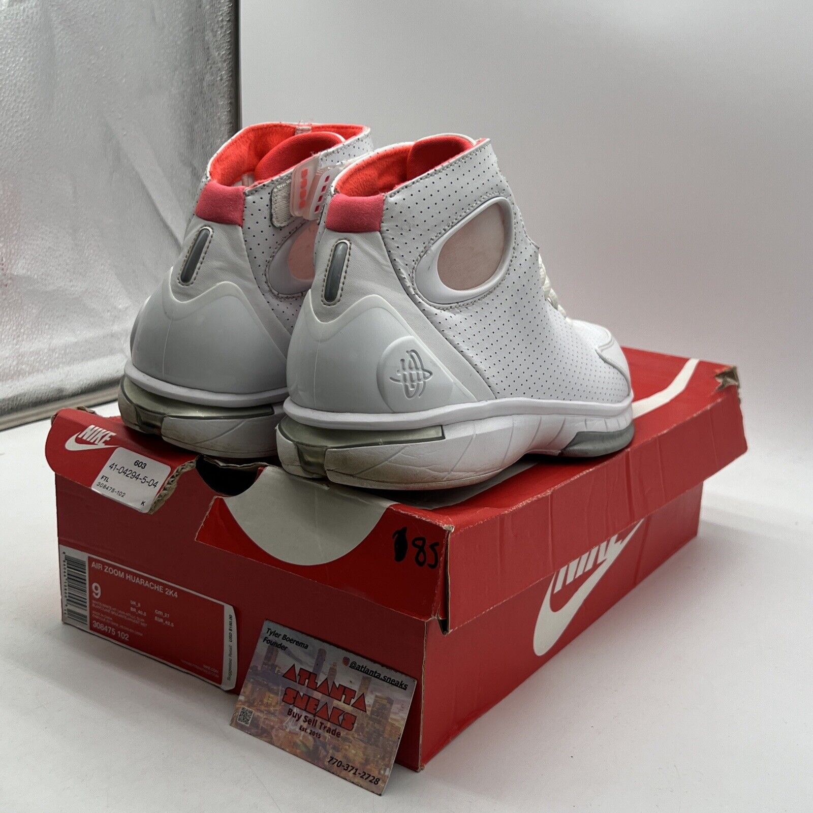 Size 9 - Nike Zoom Huarache 2K4 White Hot Lava Leather (308475-102)