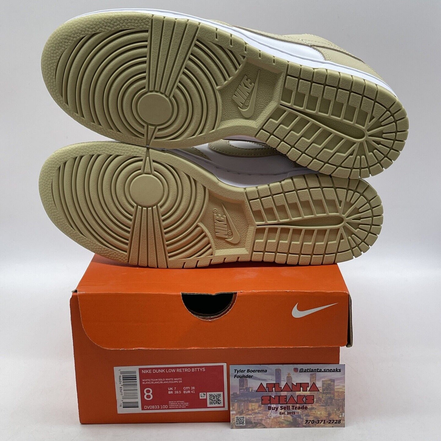 Size 8 - Nike Dunk Low Team Gold White Leather (DV0833-100)