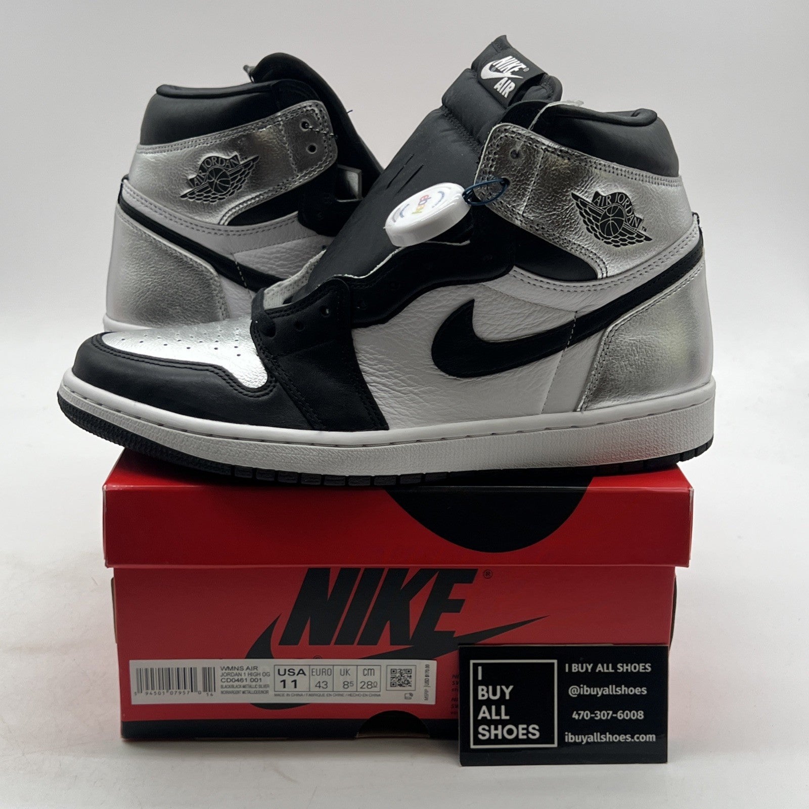 Size 11W - Air Jordan 1 High OG Metallic Silver (CD0461-001)