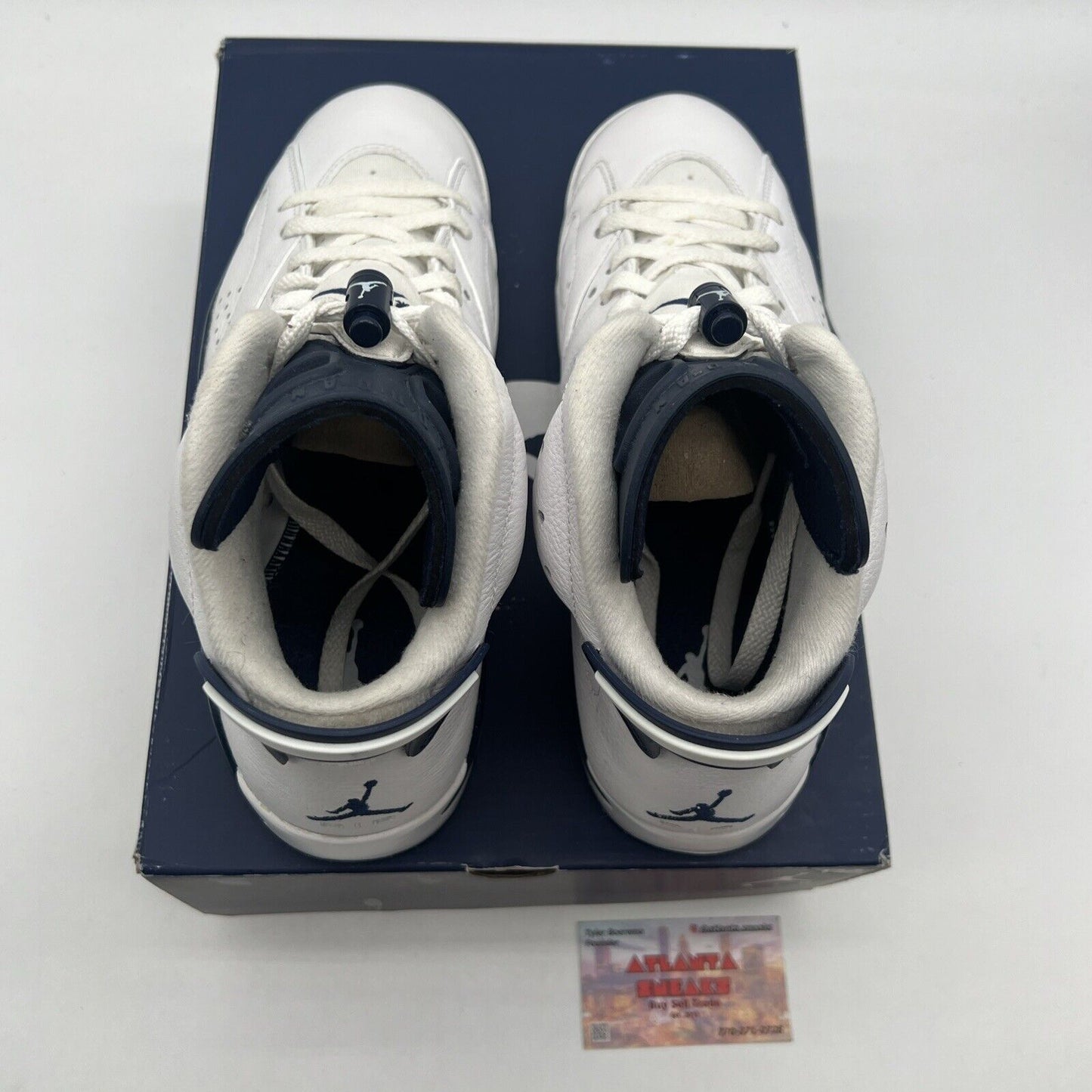 Size 9 - Jordan 6 Retro Midnight Navy White Leather (CT8529-141)