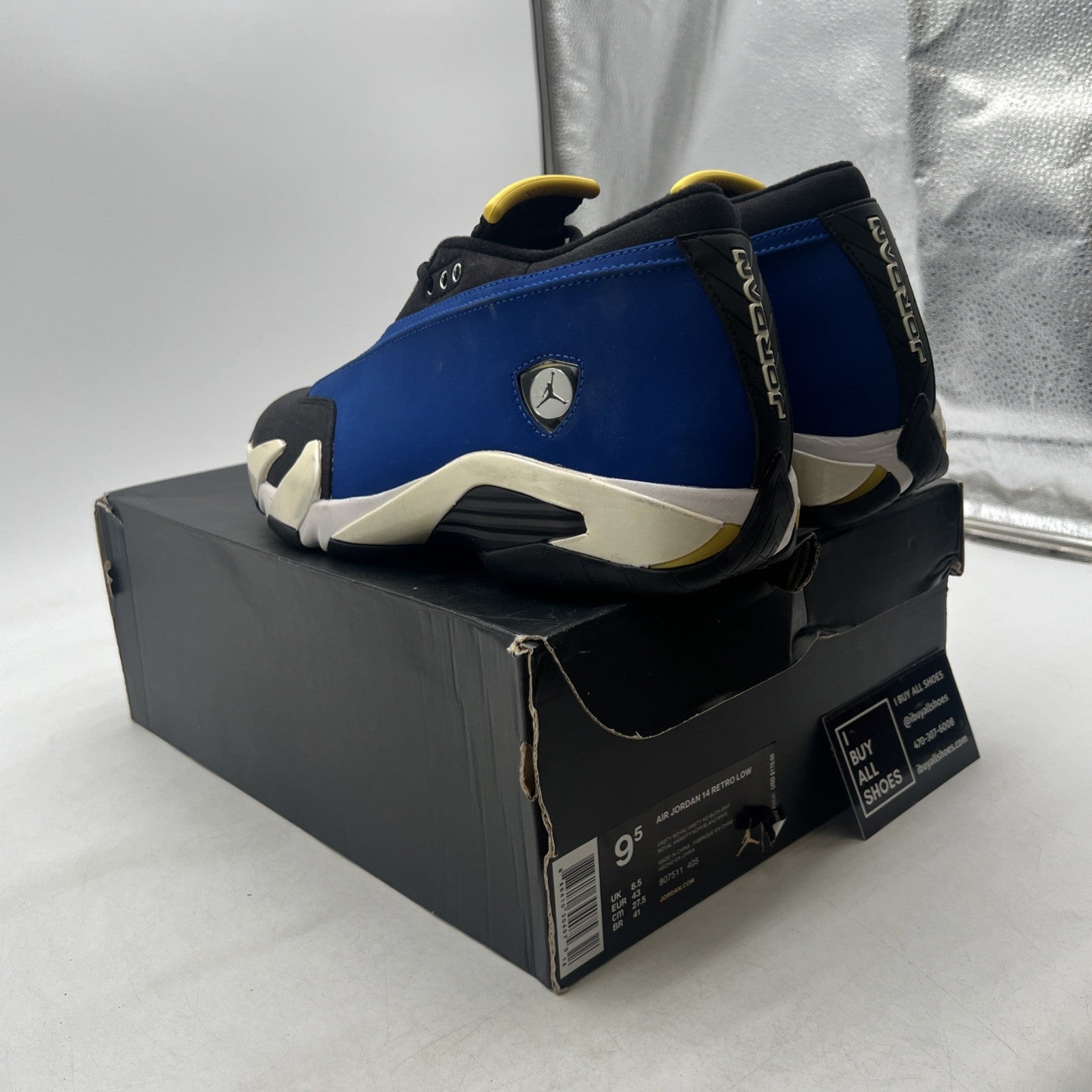 Size 9.5 - Air Jordan 14 Retro 2015 Low Laney (807511-405)