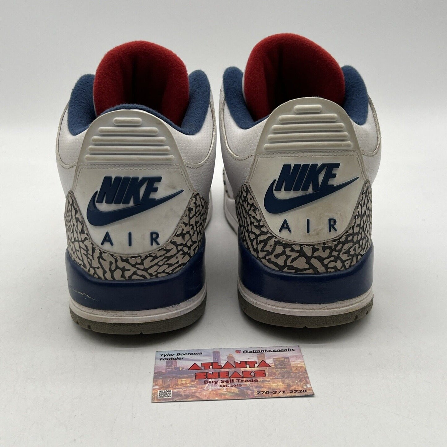 Size 13 - Jordan 3 Retro OG Mid True Blue White Grey Black Leather (854262-106)