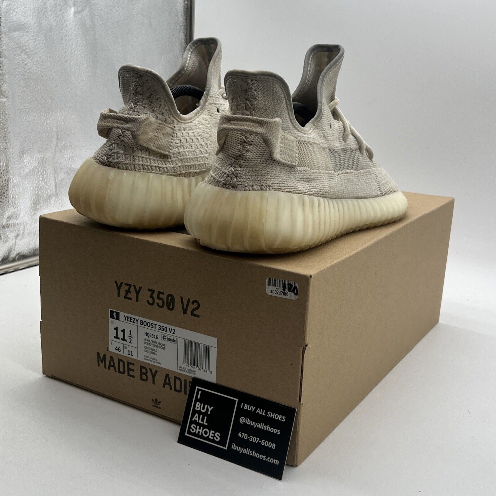 Size 11.5 - Adidas Yeezy Boost 350 V2 Low Bone (HQ6316)