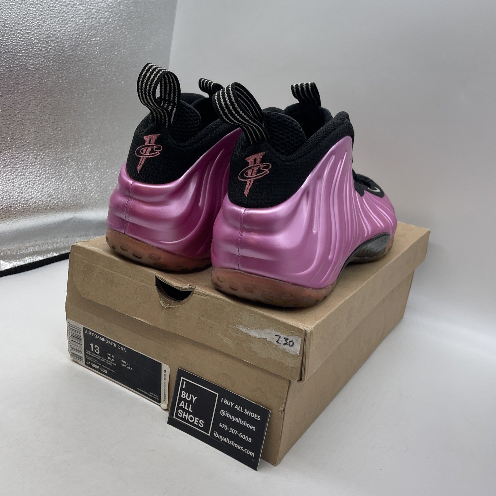Size 13 - Nike Air Foamposite One Pearlized Pink (314996-600)