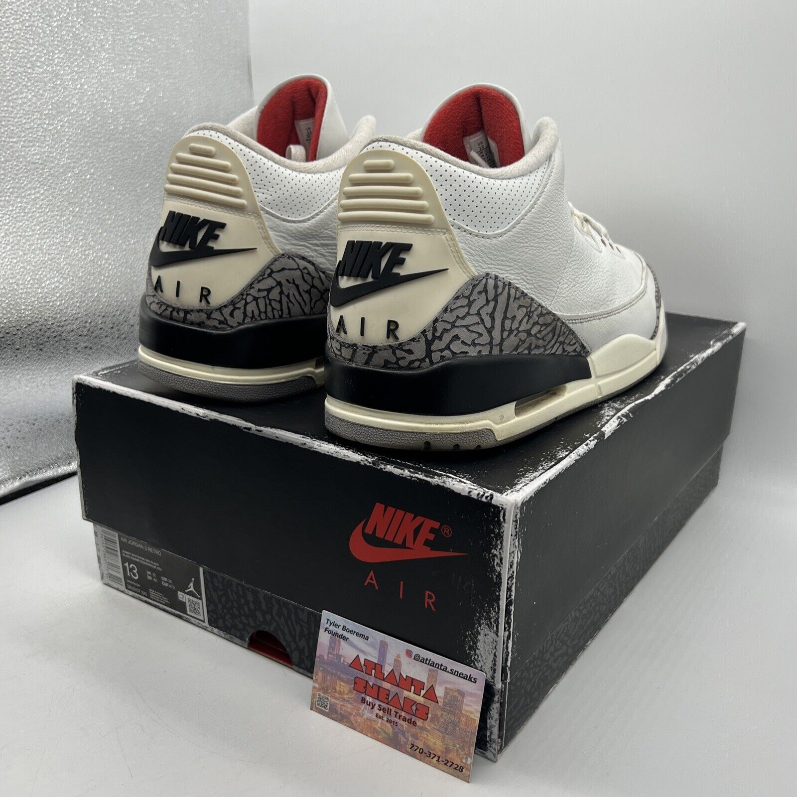 Size 13 - Jordan 3 Retro Mid White Cement Reimagined Red Black (DN3707-100)