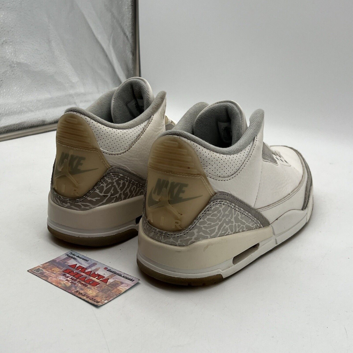 Size 10.5 - Air Jordan 3 Retro Craft Ivory/Grey White Leather (FJ9579-100)