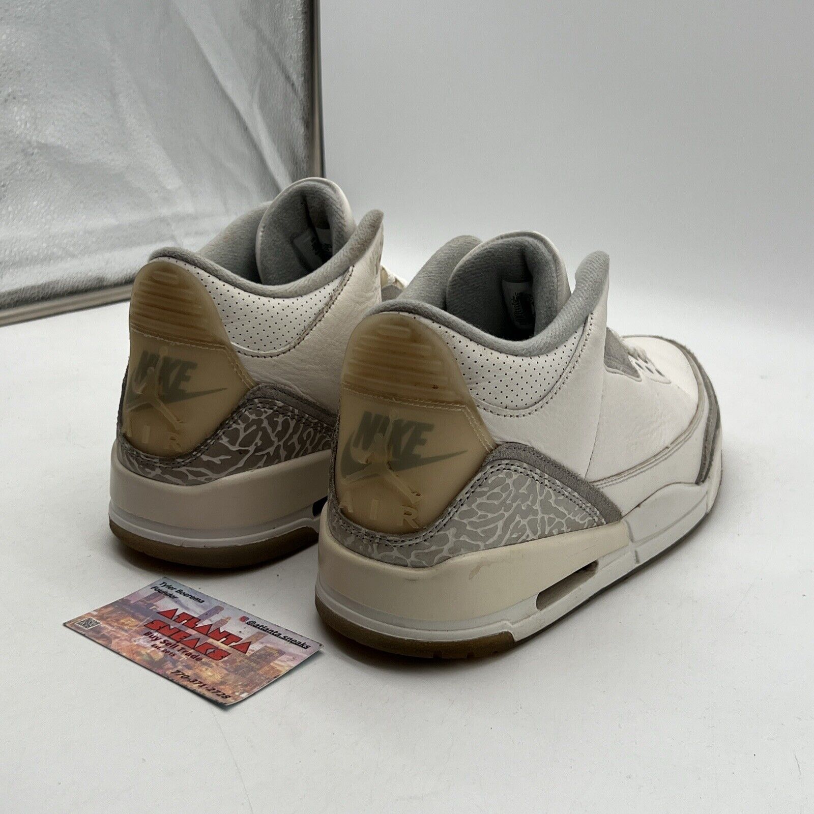 Size 10.5 - Air Jordan 3 Retro Craft Ivory/Grey White Leather (FJ9579-100)