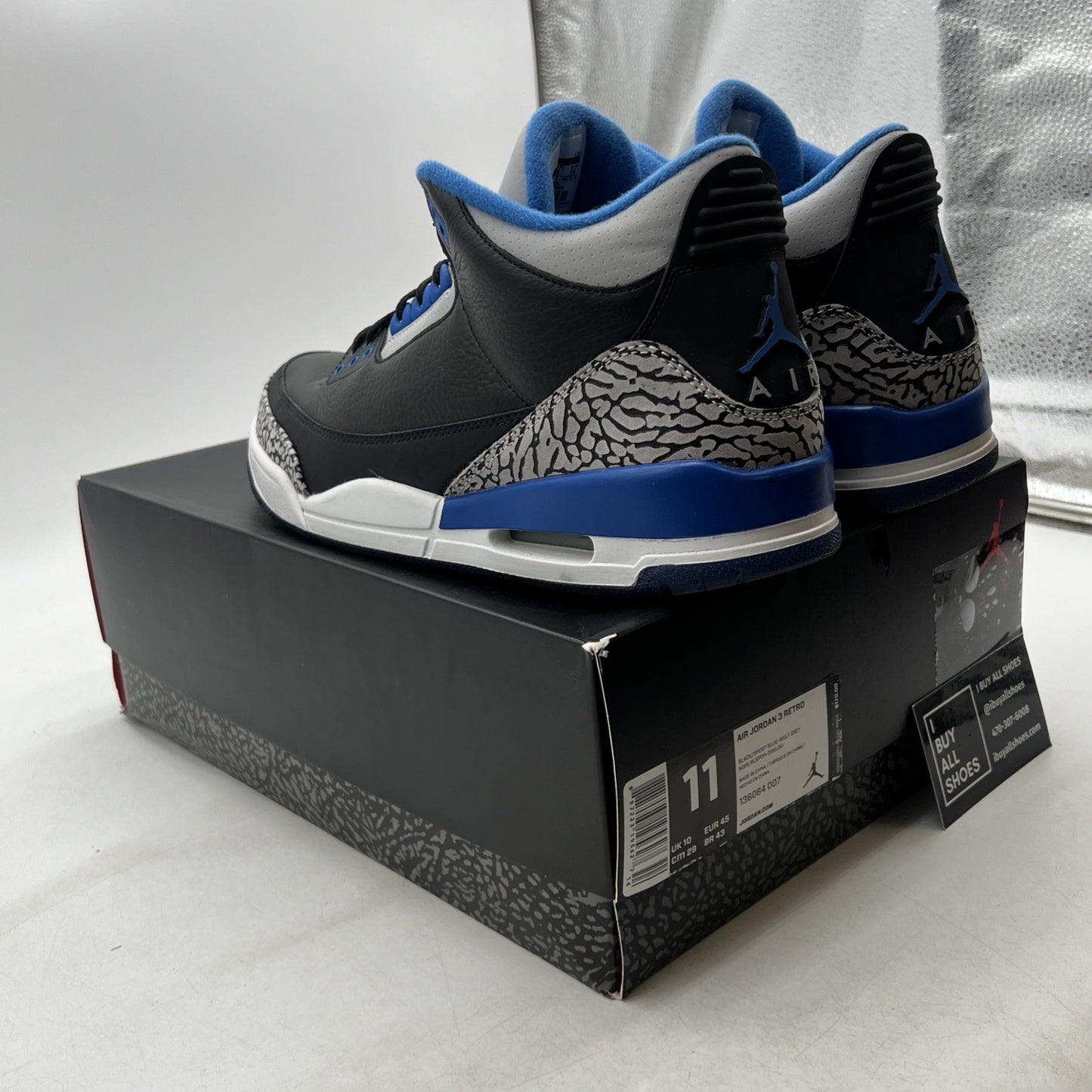 Size 11 - Air Jordan 3 Retro Sport Blue (136064-007)