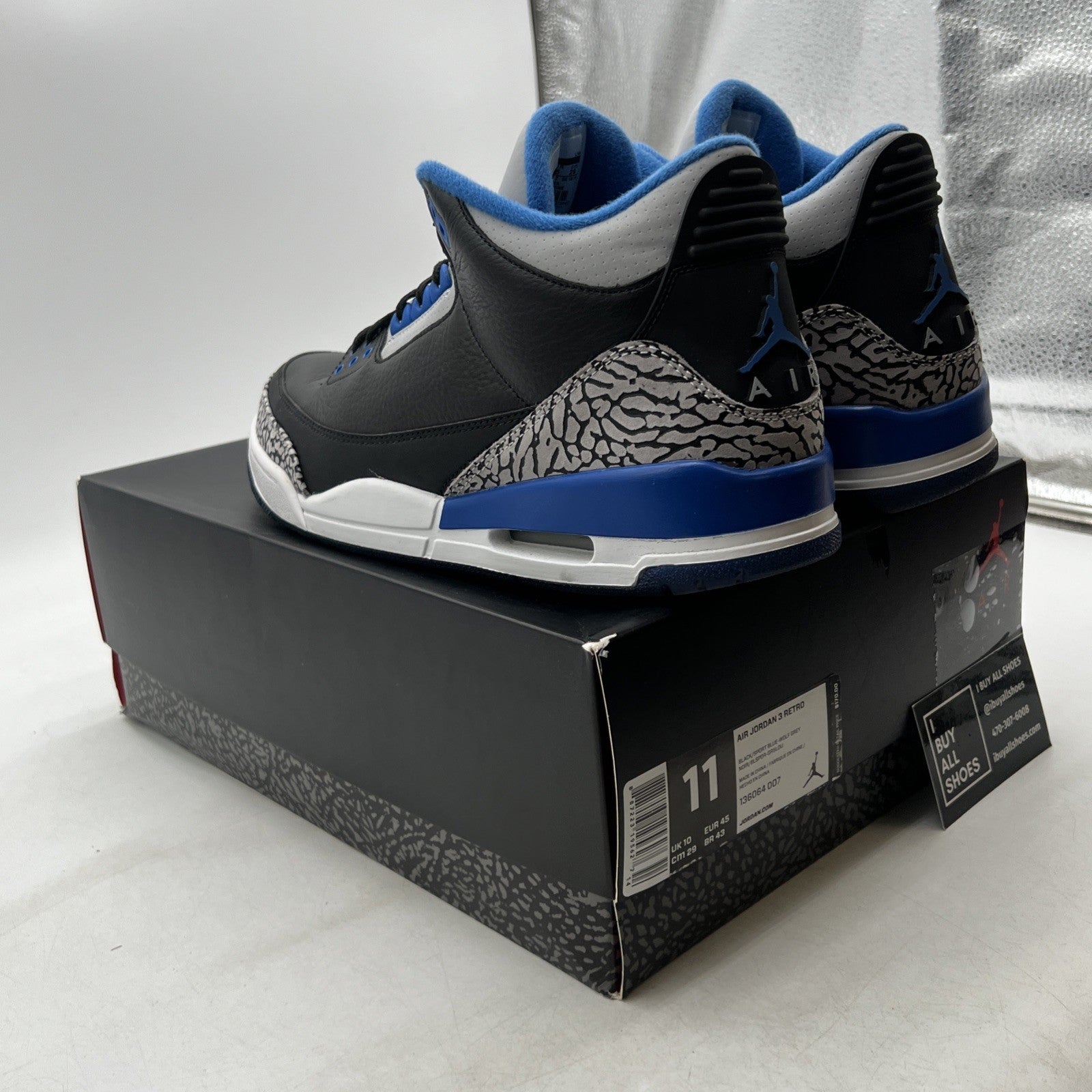 Size 11 - Air Jordan 3 Retro Sport Blue (136064-007)