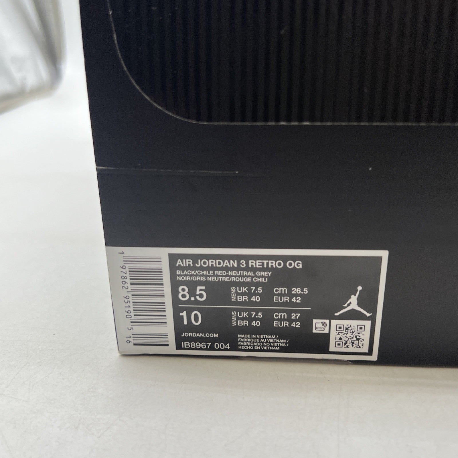 Size 8.5 - Air Jordan 3 Retro OG Rare Air (IB8967-004)