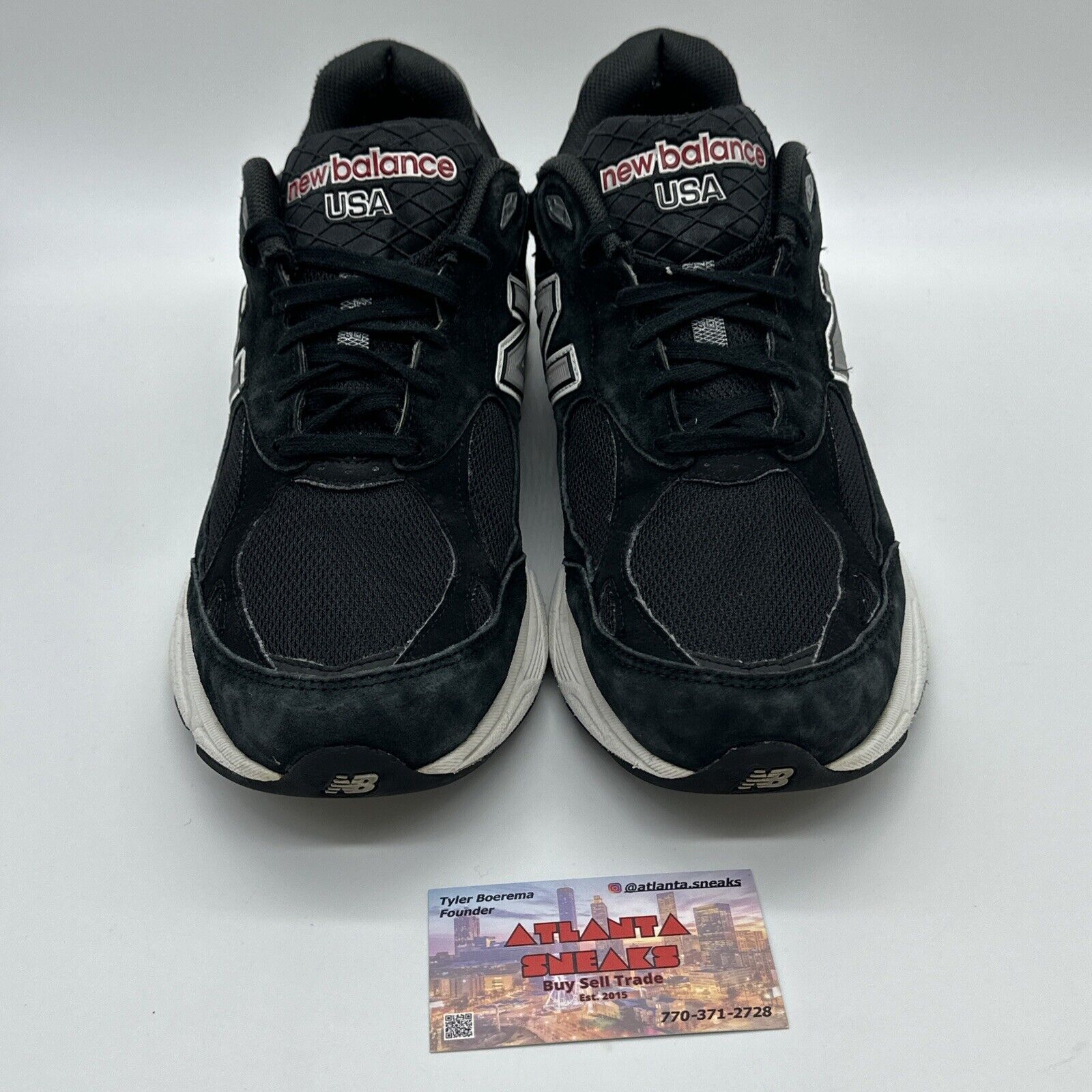 Size 12 - New Balance 990v3 Black White Kith M990bk3