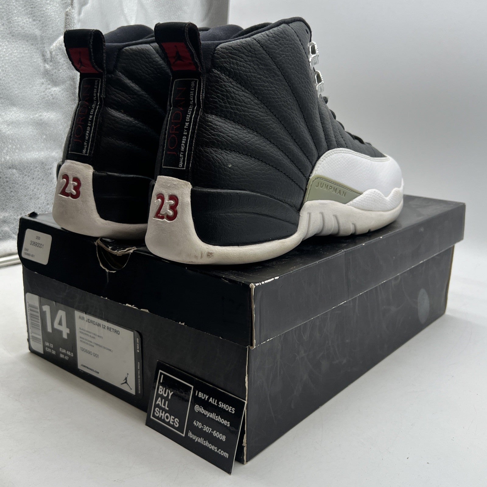 Size 14 - Air Jordan 12 Retro 2012 Playoff (130690-001)
