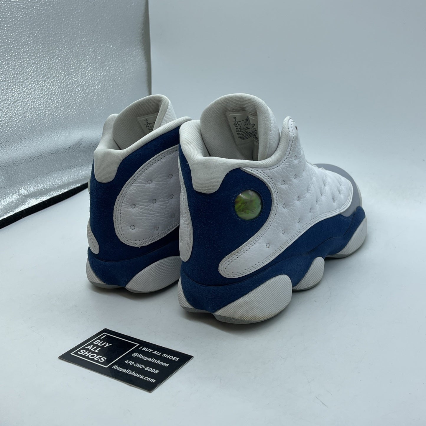 Size 9 - Jordan 13 Retro Mid French Blue White Suede Leather (414571-164)