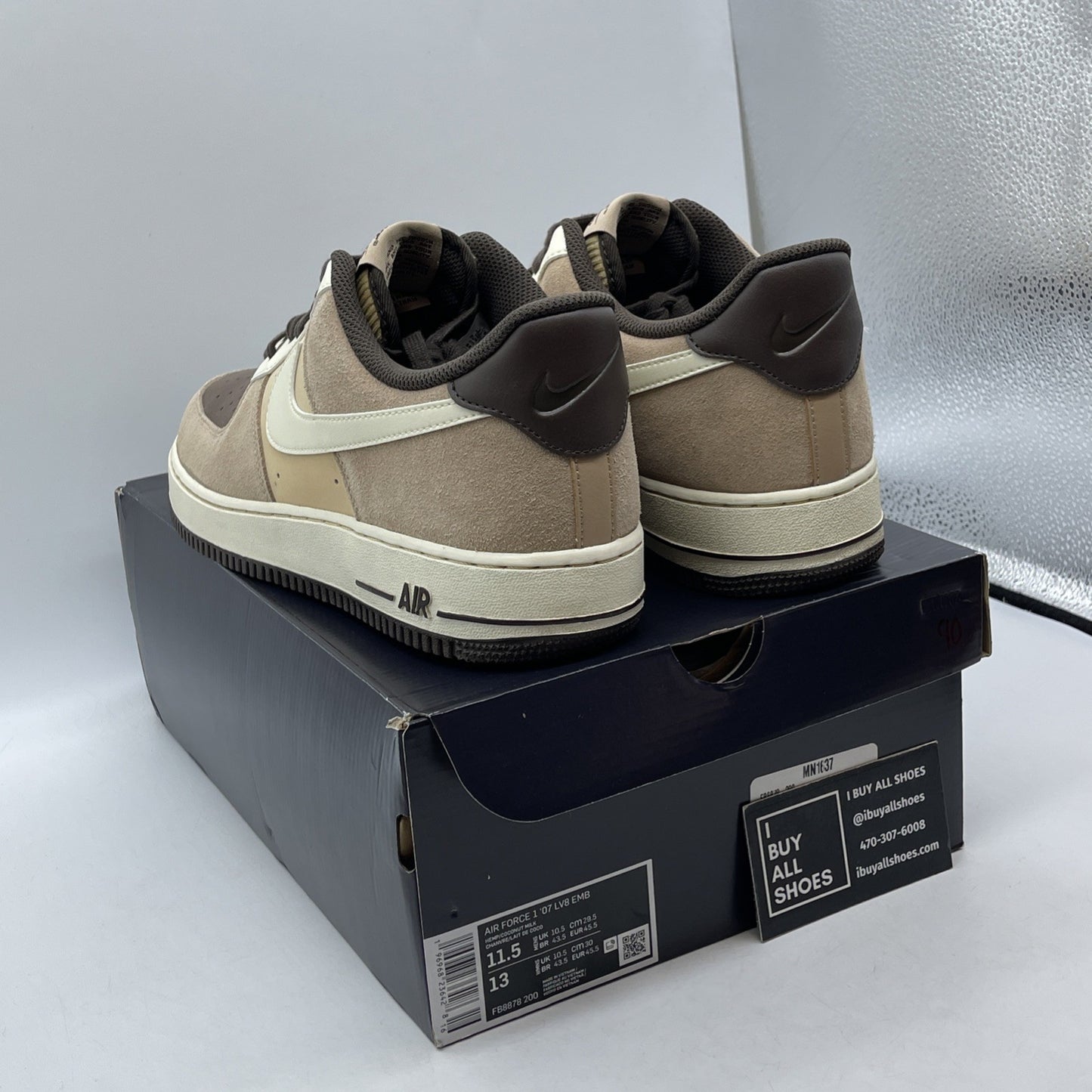 Size 11.5 - Nike Air Force 1 '07 LV8 Baroque Brown Suede Leather (FB8878-200)