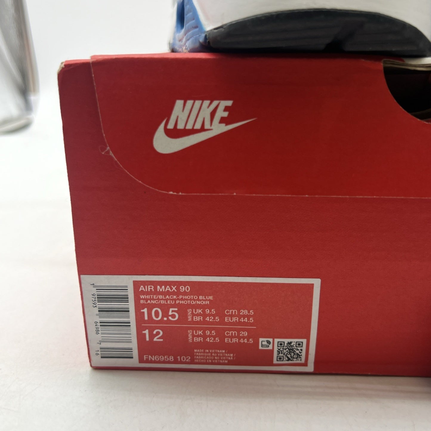 Size 10.5 - Nike Air Max 90 Pure Platinum Photo Blue (FN6958-102)