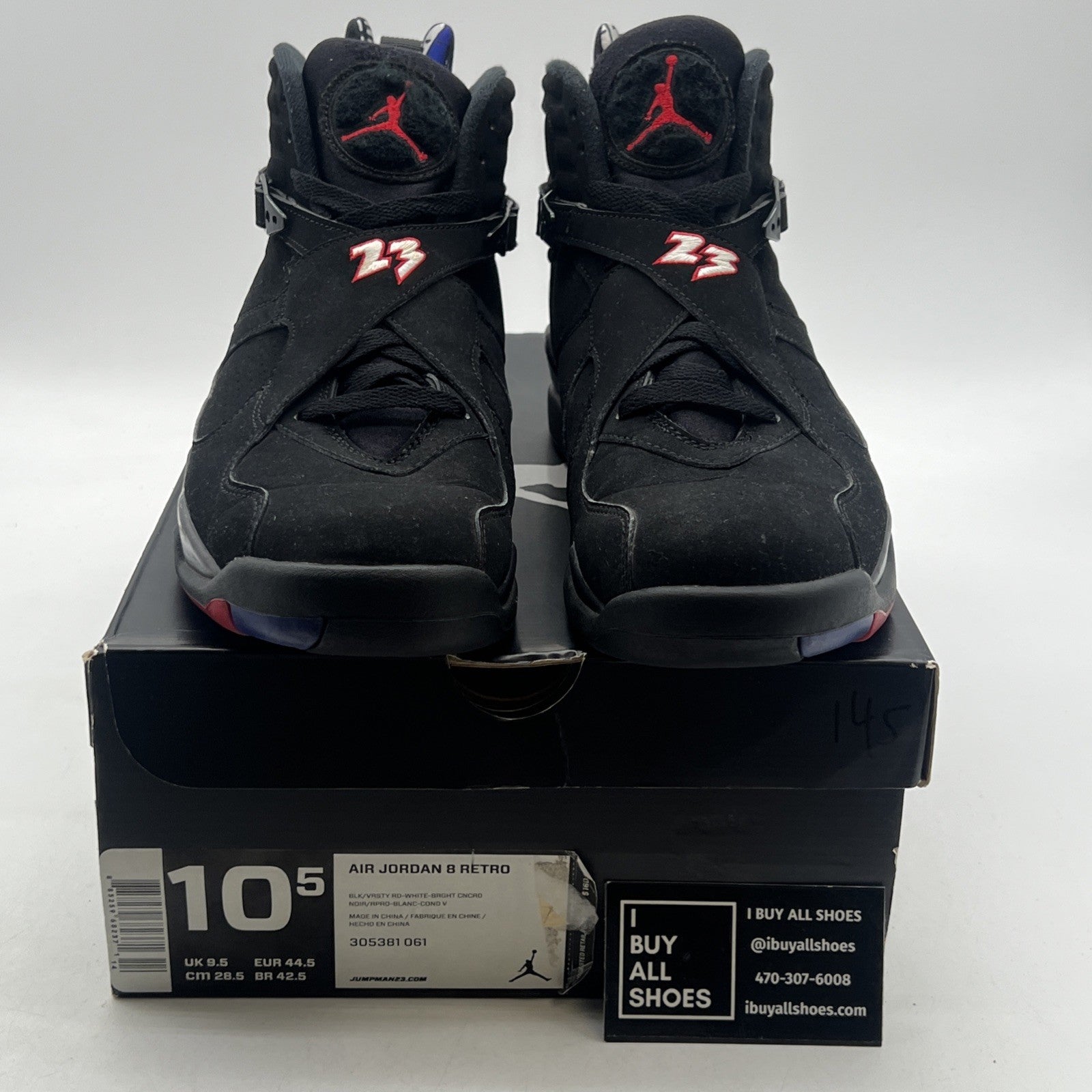 Size 10.5 - Air Jordan 8 Retro 2013 Playoff (305381-061)