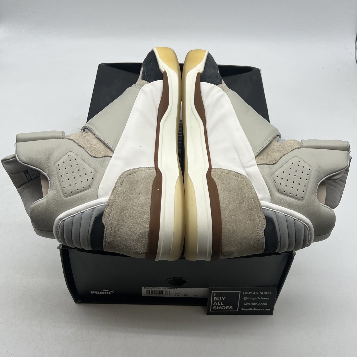 Size 13 - PUMA Move Mid x Alexander McQueen Silver Birch/Mojave Desert