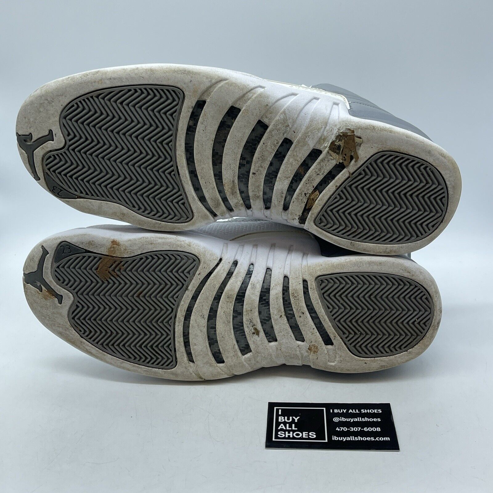 Size 12 - Jordan 12 Stealth 2022 Grey White Leather (CT8013-015)