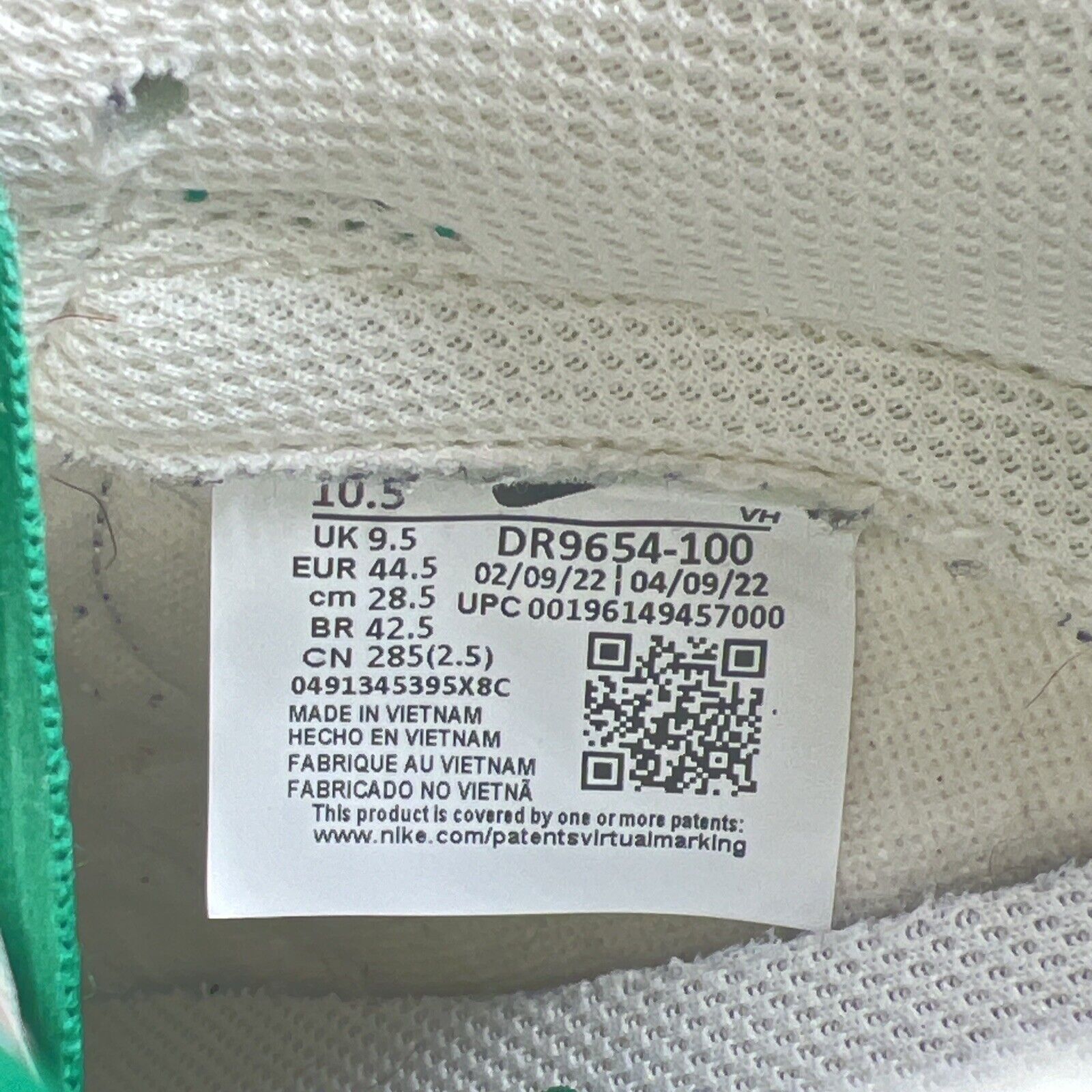 Size 10.5 - Nike Dunk Low SE Lottery Pack - Malachite (DR9654-100)