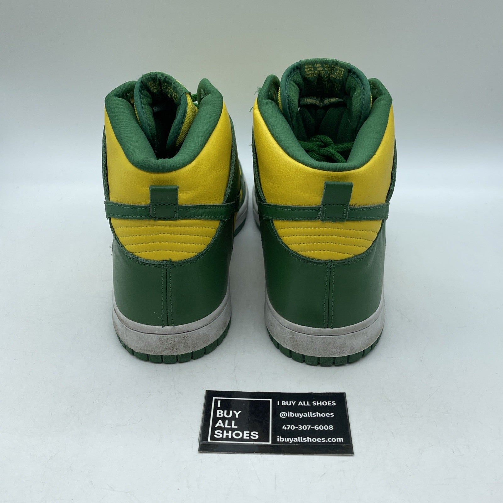 Size 13 - Nike Dunk High Brazil Yellow Green Leather (304717-731)