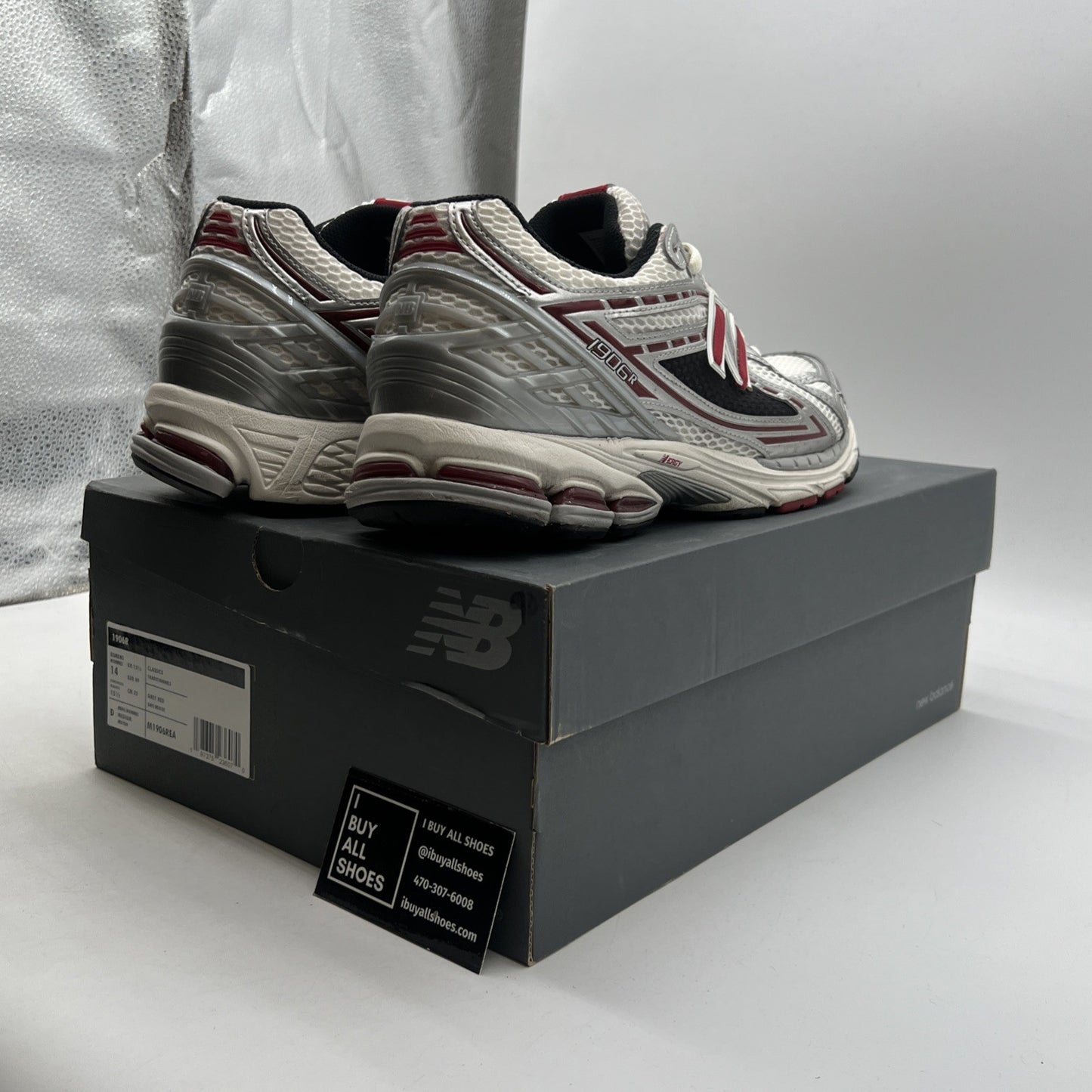 Size 14 - New Balance 1906R Silver Classic Crimson (M1906REA)